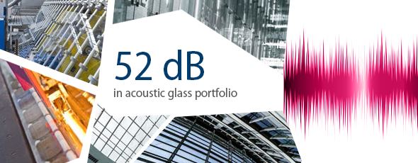 52 dB in acoustic glass portfolio