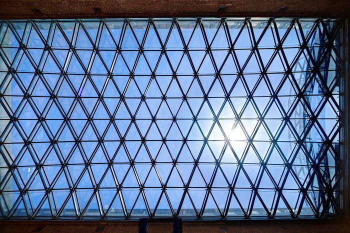 Glass roof museum