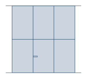 in systems of fully glazed partition walls